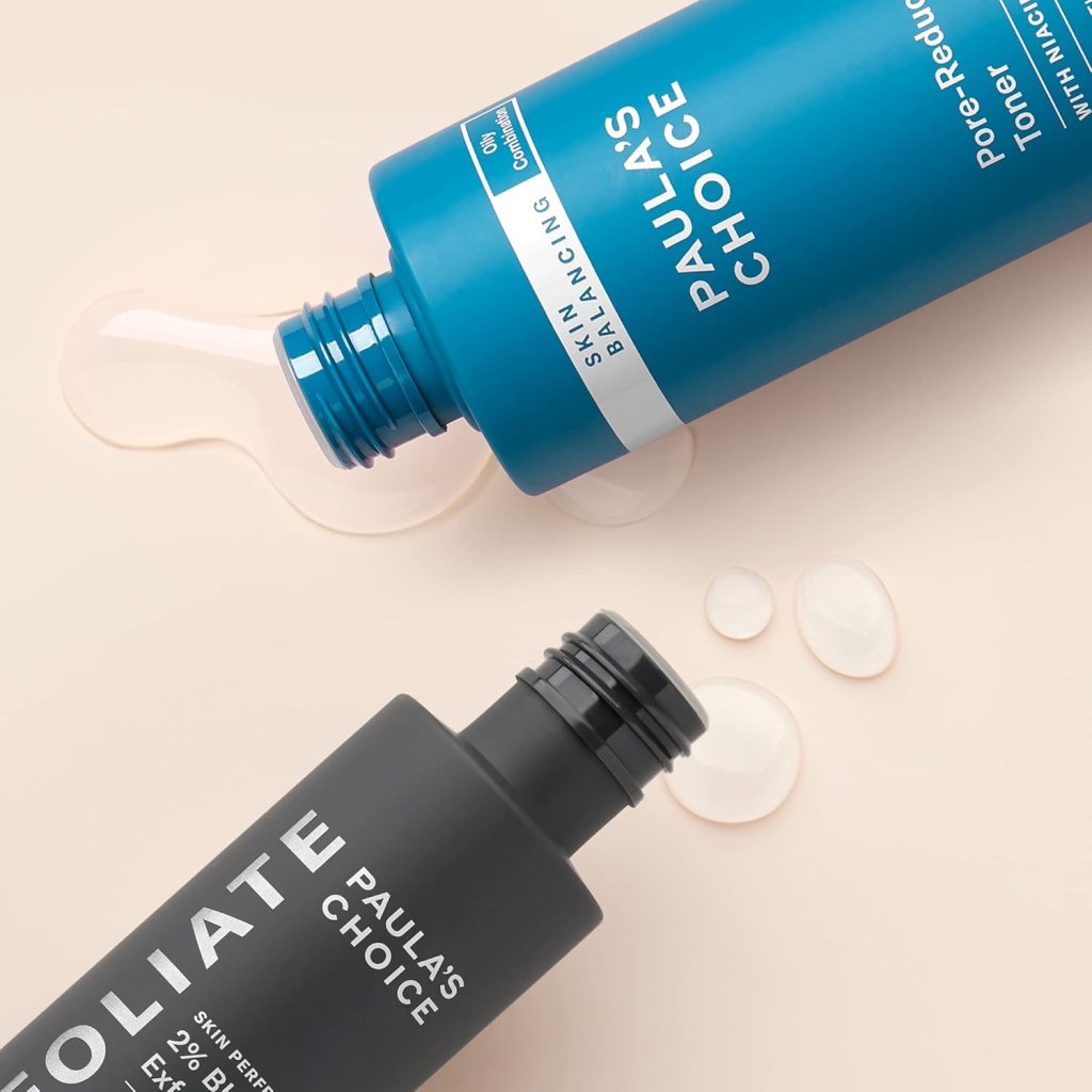 Paula’s Choice Skin Perfecting 2% BHA Liquid Exfoliant for dull, oily, and acne-prone skin with salicylic acid.